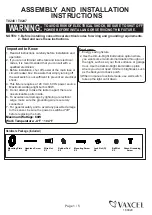 Vaxcel T0246 Assembly And Installation Instructions preview