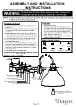 Vaxcel T0258 Assembly And Installation Instructions preview