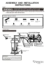 Vaxcel T0287 Assembly And Installation Instructions preview