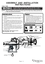 Preview for 1 page of Vaxcel T0294 Assembly And Installation Instructions