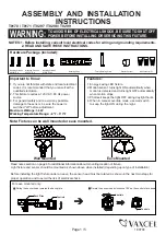 Предварительный просмотр 1 страницы Vaxcel T0297 Assembly And Installation Instructions