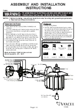 Vaxcel T0365 Assembly And Installation Instructions preview