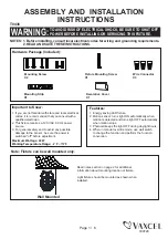 Vaxcel T0436 Assembly And Installation Instructions Manual preview