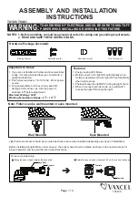 Vaxcel T0461 Assembly And Installation Instructions preview