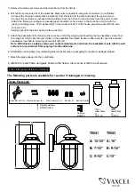 Предварительный просмотр 2 страницы Vaxcel T0541 Assembly And Installation Instructions