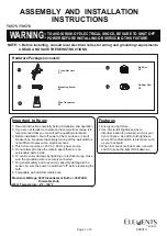 Preview for 1 page of Vaxcel T0575 Assembly And Installation Instructions