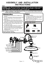 Vaxcel T0649 Assembly And Installation Instructions preview