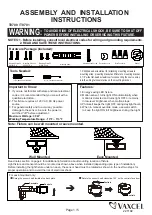 Vaxcel T0700 Assembly And Installation Instructions Manual preview