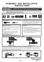 Предварительный просмотр 1 страницы Vaxcel T0702 Assembly And Installation Instructions