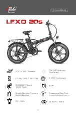 Предварительный просмотр 9 страницы VBike VBike Canada LEXO 20s Owner'S Manual