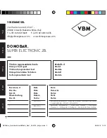 Предварительный просмотр 2 страницы VBM DOMOBAR SUPER ELECTRONIC 2B Instruction Manual