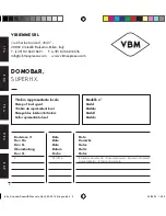 Предварительный просмотр 2 страницы VBM Domobar Super HX Instruction Manual