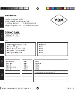 Предварительный просмотр 2 страницы VBM JUNIOR 2B Instruction Manual