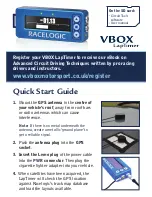 Preview for 1 page of VBOX LapTimer User Manual