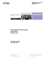 Preview for 1 page of VBrick Systems EtherneTV MPEG-1 User Manual