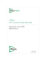 Preview for 1 page of VBrick Systems EtherneTV NVR Release Notes