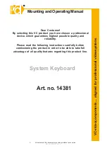 VC 14381 Mounting And Operating Manual preview