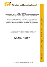 Preview for 1 page of VC 15817 Mounting And Operating Manual