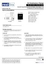 Preview for 1 page of Vcomm resi-link RL-BV140A Installation Manual