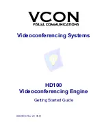 Предварительный просмотр 1 страницы VCON HD100 Getting Started Manual