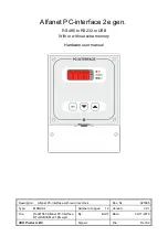 Preview for 1 page of VDH Products ALFANET PC INTERF.2 RT+MEM Hardware User Manual