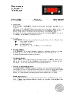 VDH ALFANET 71 User Manual preview