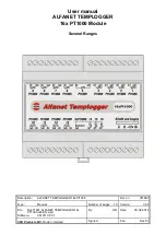 VDH ALFANET TEMPLOGGER 16x PT1000 User Manual preview