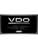 VDO Cyclecomputing C05 Instruction Manual preview