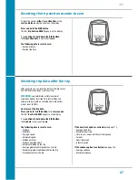 Preview for 67 page of VDO Cyclecomputing M6 User Manual