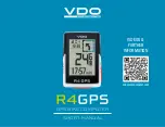 VDO Cyclecomputing R4GPS Short Manual preview