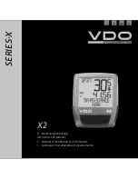 VDO Cyclecomputing X2 Instruction Manual preview