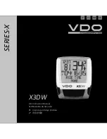 VDO Cyclecomputing x3dw Instruction Manual preview