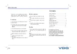 Предварительный просмотр 2 страницы VDO 2801102001301 Owner'S Manual