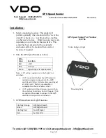 Preview for 1 page of VDO 340 786 Instruction Sheet