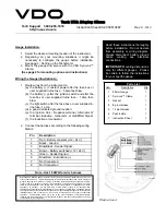 Предварительный просмотр 1 страницы VDO A2C59519487 Instruction Sheet