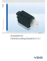 Предварительный просмотр 1 страницы VDO ACTUATORS -  FOR CENTRAL LOCKING SYSTEMS... Brochure