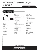 Preview for 2 page of VDO CD 2327 G Manual