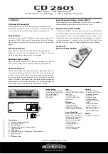 Preview for 2 page of VDO CD 2803 Datasheet