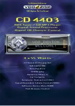 Предварительный просмотр 1 страницы VDO CD 4403 - Datasheet