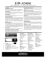 Preview for 2 page of VDO CD 4502 - Datasheet