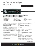 Preview for 1 page of VDO CD 4526 X Manual
