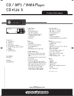 Preview for 2 page of VDO CD 4526 X Manual
