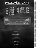 VDO CD 5206 X User Manual preview