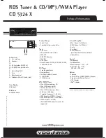 Preview for 2 page of VDO CD 5326 X - Manual