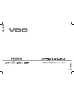Preview for 1 page of VDO CD7326U-OR Owner'S Manual