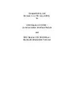 Preview for 1 page of VDO CI 3000 - COMPATIBILITY LIST Manual