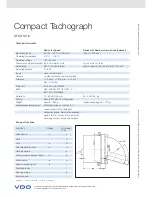 Предварительный просмотр 2 страницы VDO COMPACT TACHOGRAPH KTCO 1318 Datasheet