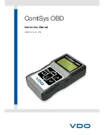 VDO CONTISYS OBD - Instruction Manual preview