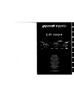 VDO CR 1004 User Manual preview