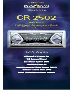 Предварительный просмотр 1 страницы VDO CR 2502 Datasheet